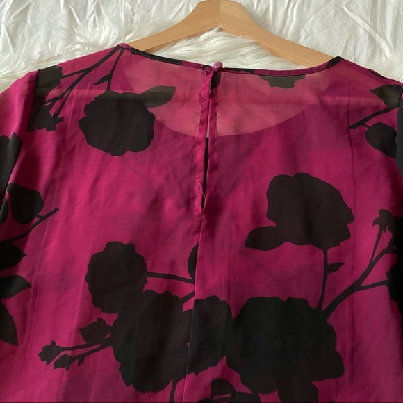 Peplum • Sheer Black Floral Blouse - Picture 6 of 10